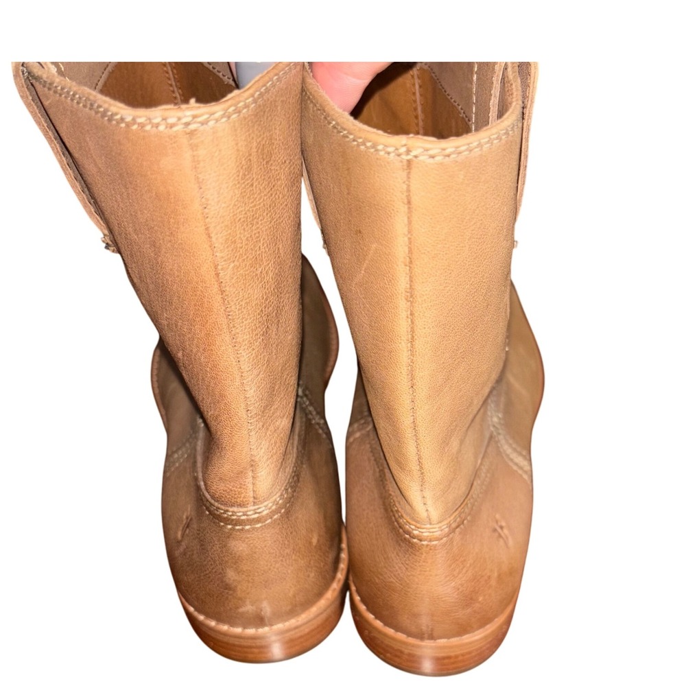 Frye Veronica Short Pull-On Boots • Ash Tan Leather • Women’s 9.5 - Picture 9 of 12